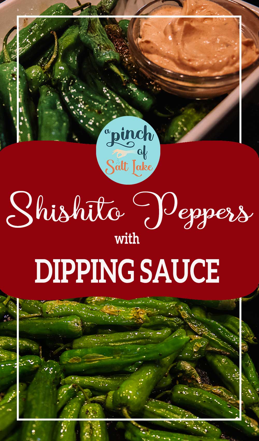 Blistered Shishito Peppers with Dipping Sauce - A Pinch of Salt Lake