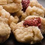 closeup of strawberry shortcake cookies
