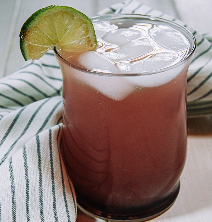 grape lime rickey in glass