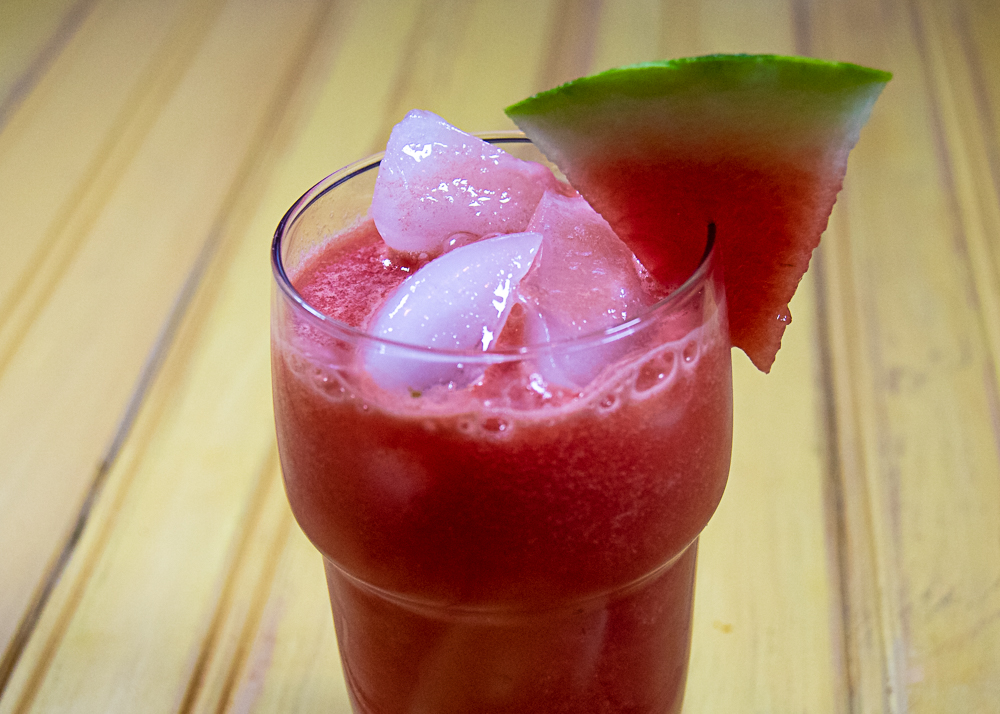 Easy watermelon agua fresca in a glass