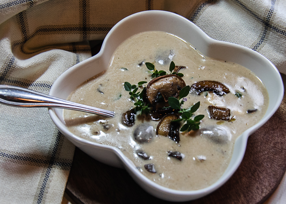 Creamy Mushroom and Brie Soup