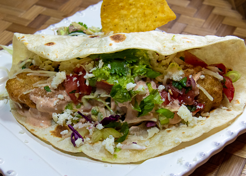 Classic Baja Fish Tacos on plate