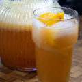Peach Ginger Lemonade in glass