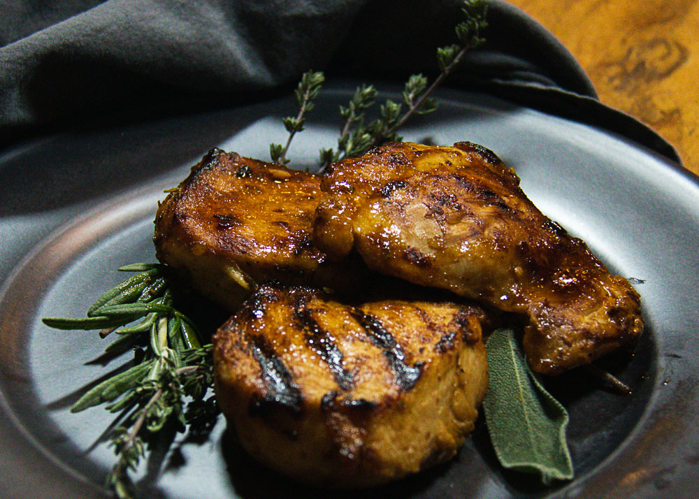 herb grilled chicken marinade on plate