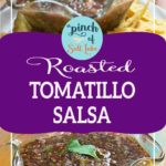 Roasted Tomatillo Salsa for Pinterest