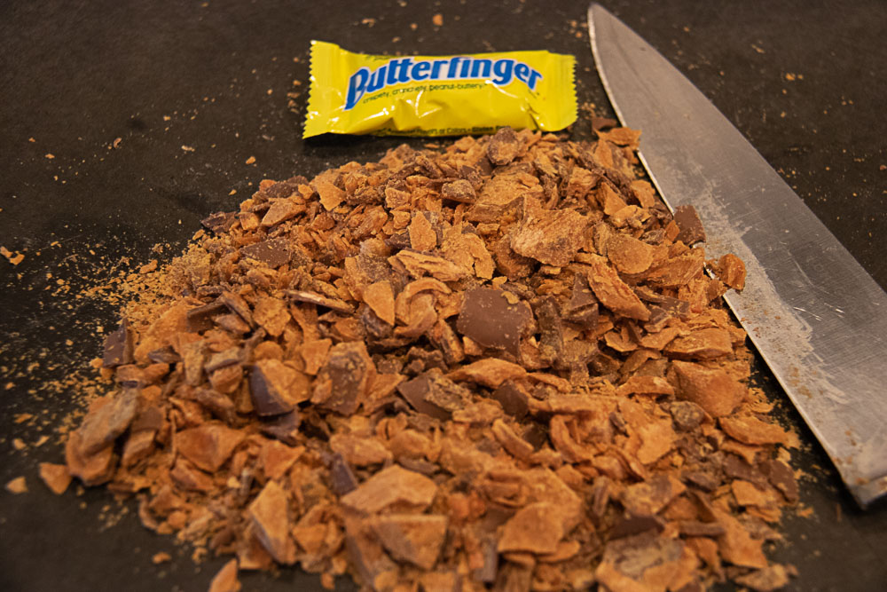 chopped butterfinger candy bars