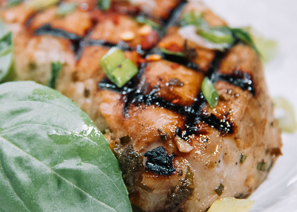 zesty grilled pork chop marinade with grill marks