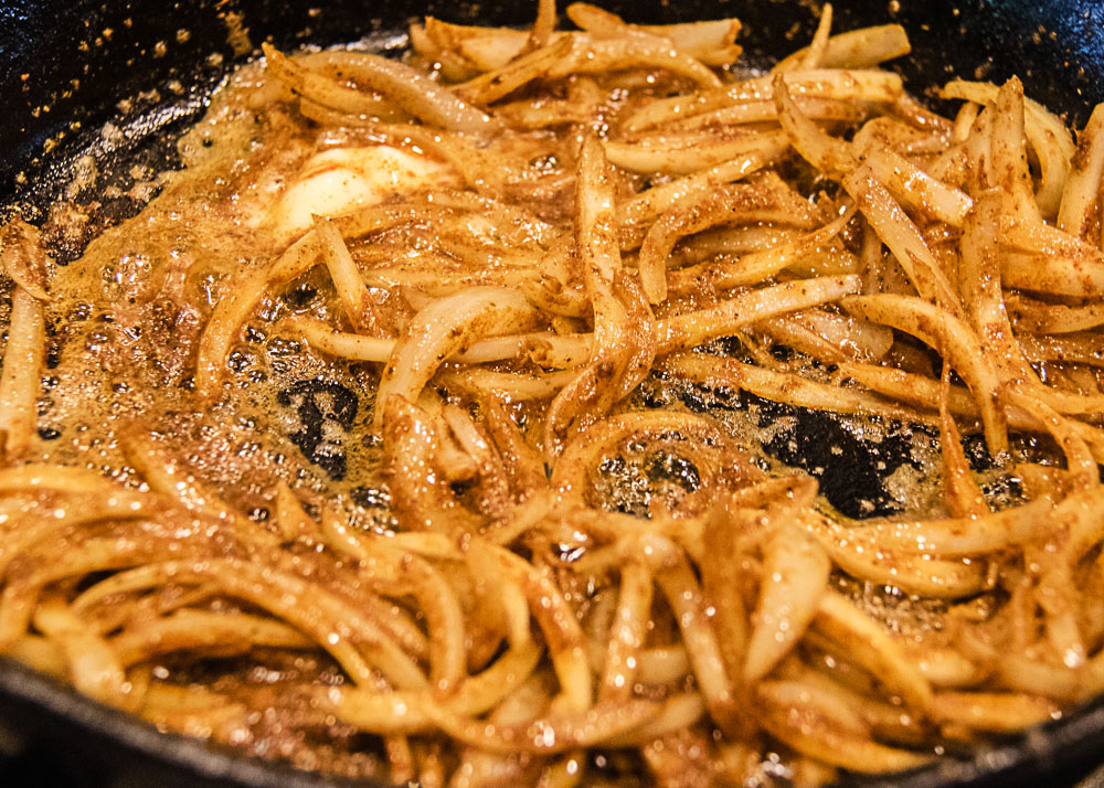 saute the onions in butter