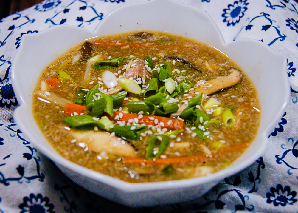 Easy Chinese Hot and Sour Soup in bowl
