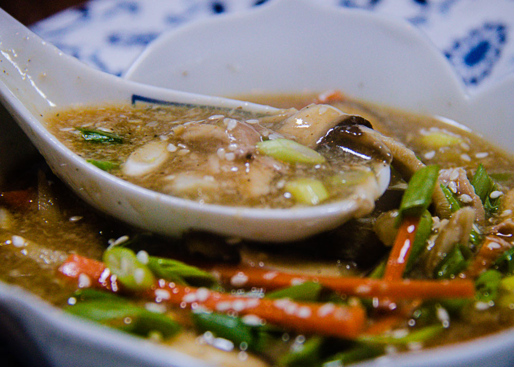 spoonful of easy Chinese hot and sour soup