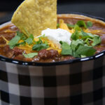 easy chili in bowl