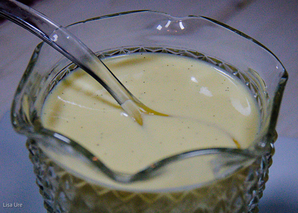 Creme Anglaise in dish