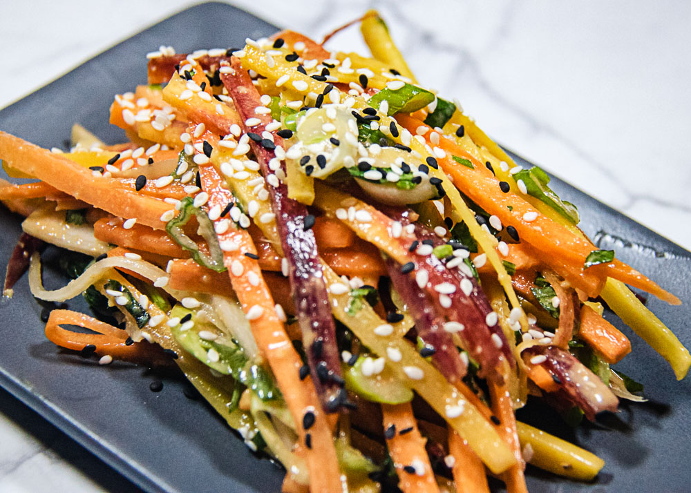 Sesame Carrot Salad - A Pinch of Salt Lake
