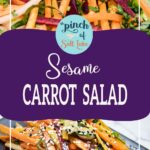 sesame carrot salad for pinterest