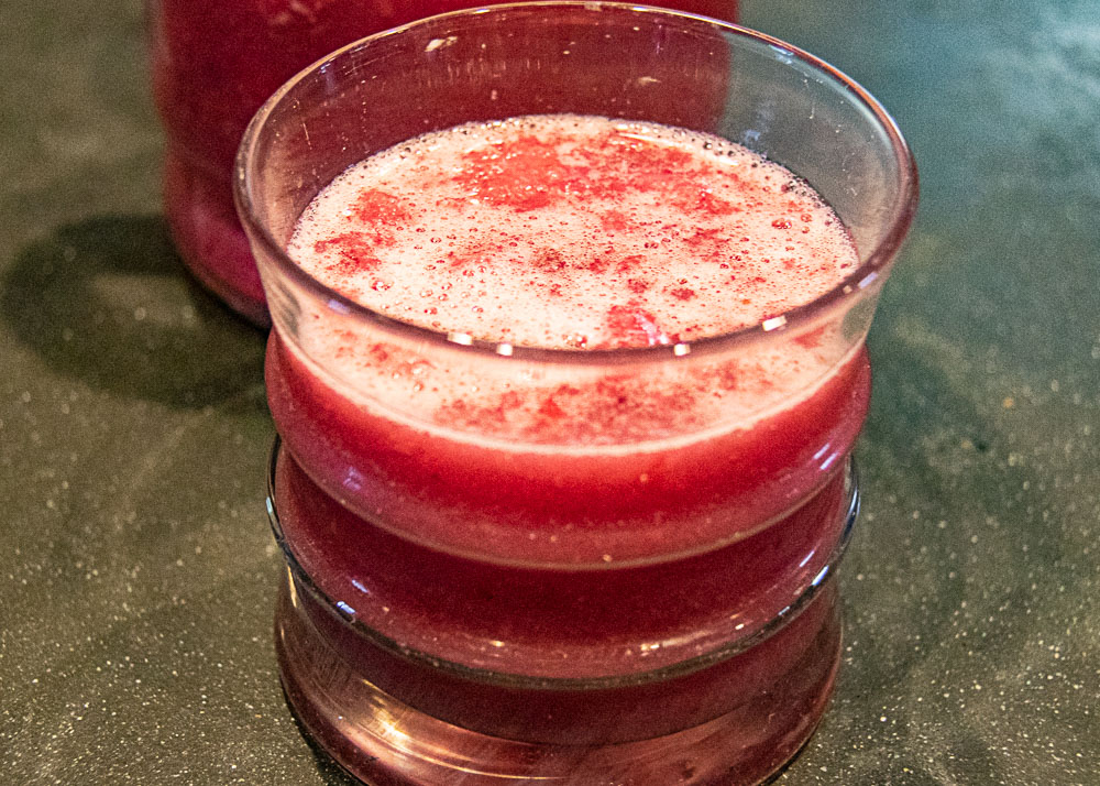 berry slush drink for a crowd in a glass