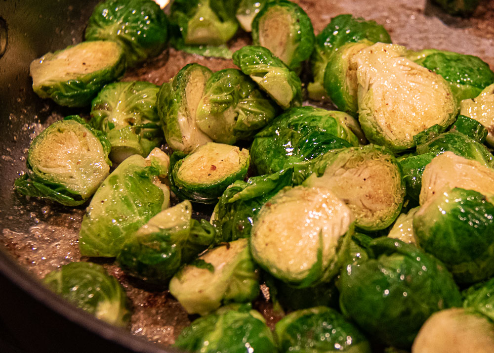 sauteing brussels sprouts in bacon grease