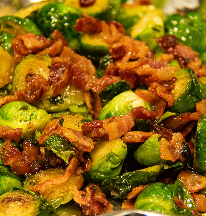 yummy brussels sprouts with bacon